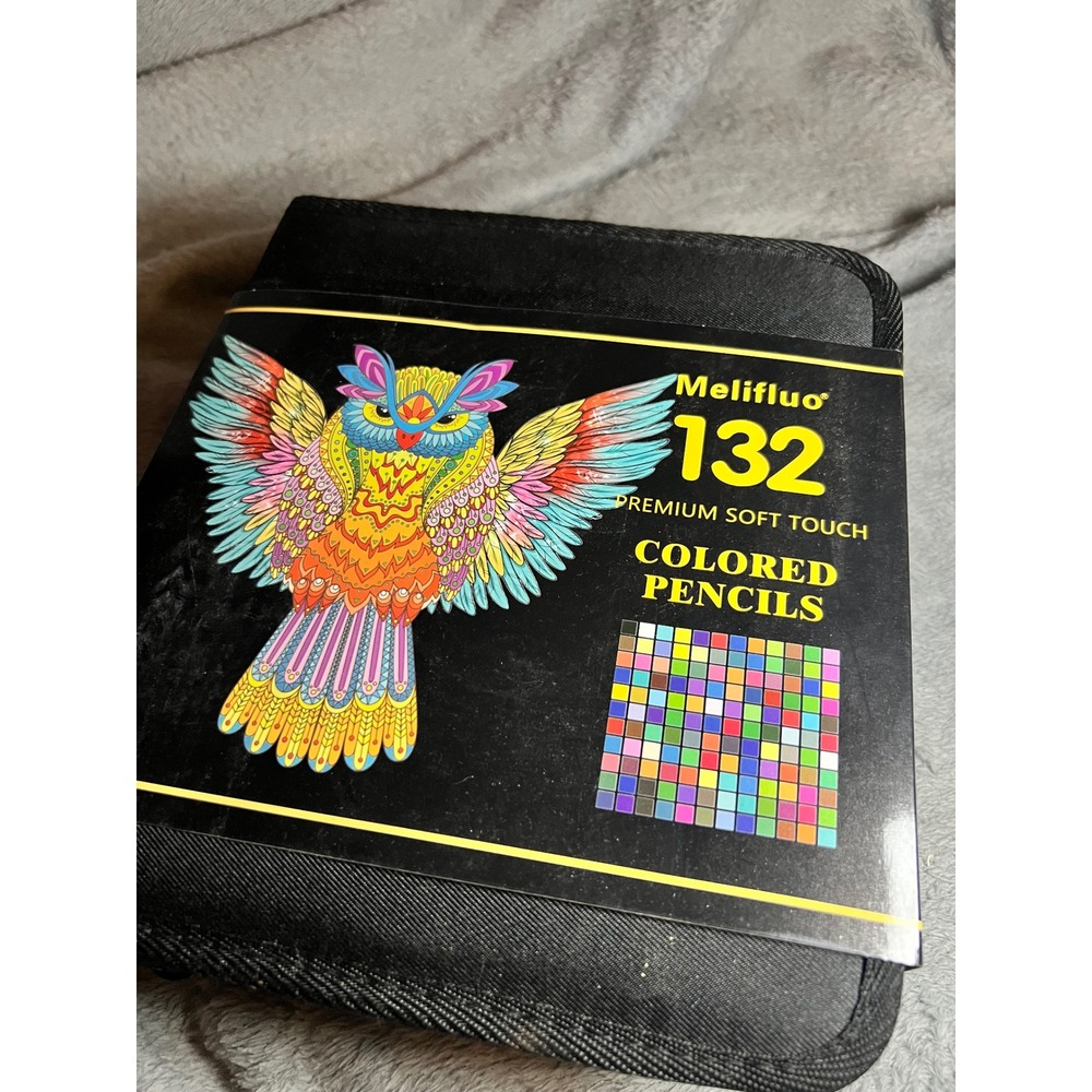 Melifluo Brutfuner 132 Colored Pencils Set with Zipper Case and Coloring Book